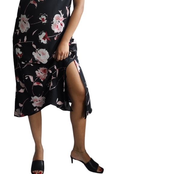 ✅ SALE Vintage Floral Cowl Neck Midi Dress -Wedding Guest - Picture 4 of 10